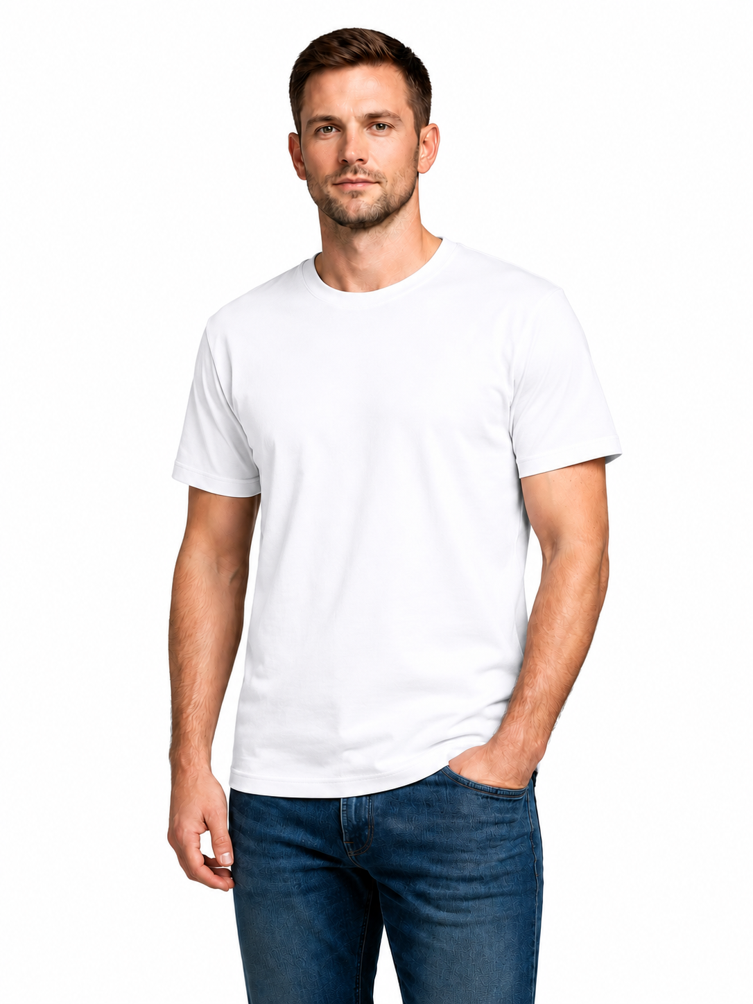 Футболка классика, 210гр, белая